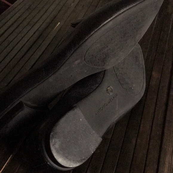 🚨B2G1 ANTONIO MELANI Black Pointed Toe Flats - Picture 7 of 8